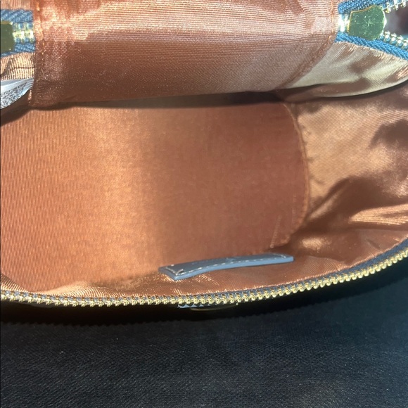 New !!Inspired Gray/Blue Monogram Denim Vanity Case with crossbody strap - Picture 6 of 7